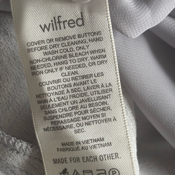 Wilfred Sheer White and Gray Mini Dress - Picture 4 of 5